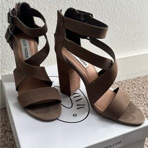 Steve Madden Women's Brown Strappy Heels